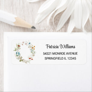 Papier à en-tête floral minimal et coloré pour adr