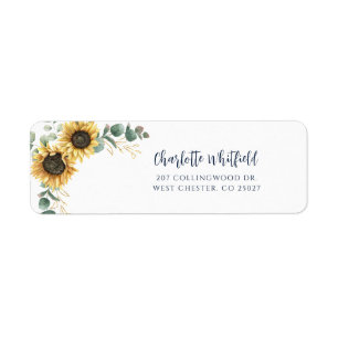 Papier à en-tête Floral Tournesol Script