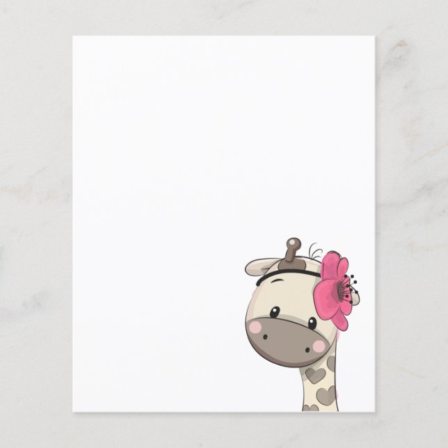 Papier à en-tête personnalisé pour fête de bébé gi (Devant)