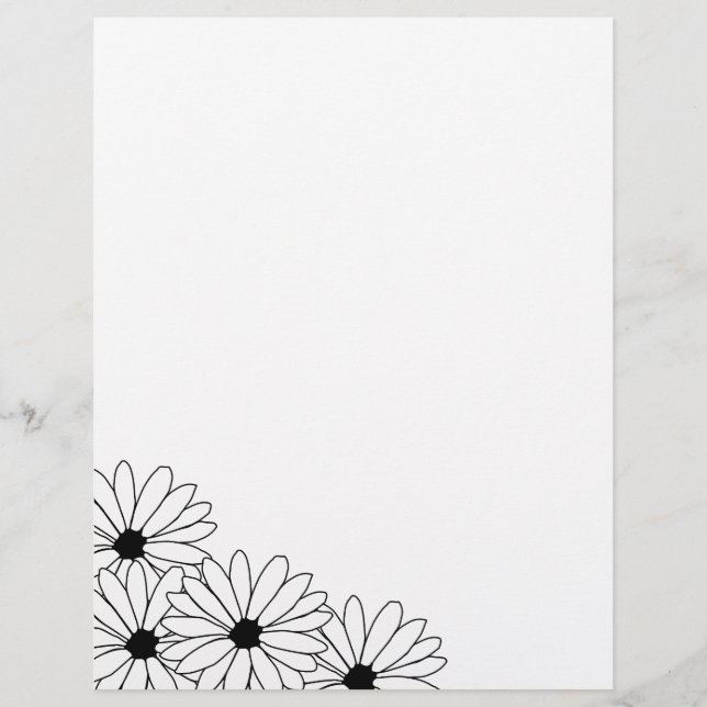 Papier à en-tête recyclé motif Daisy Storm 5 (Devant)