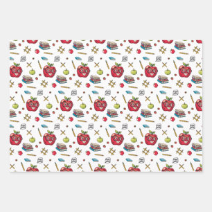 Papier à enveloppement à thème scolaire