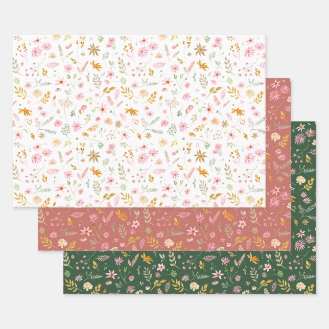 Papier à enveloppement cadeau de jardin de Brigitt (Lot)