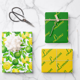 Papier à enveloppement citronné citron à citron