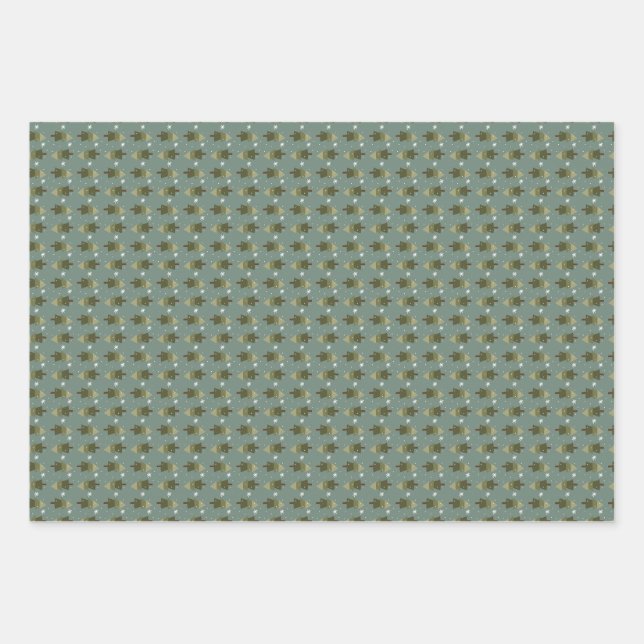 Papier à enveloppement de la forêt de flocon de ne (Devant 3)