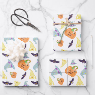 Papier à enveloppement d'Halloween mignon