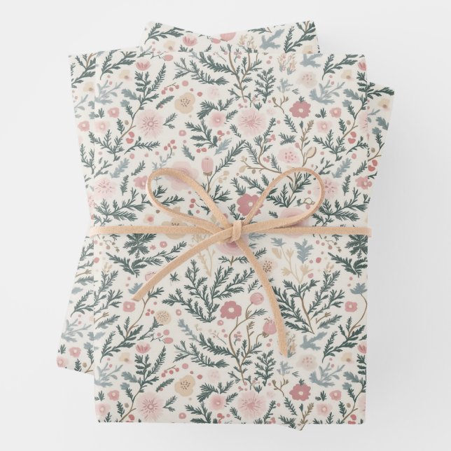Papier à enveloppement floral (En situation)