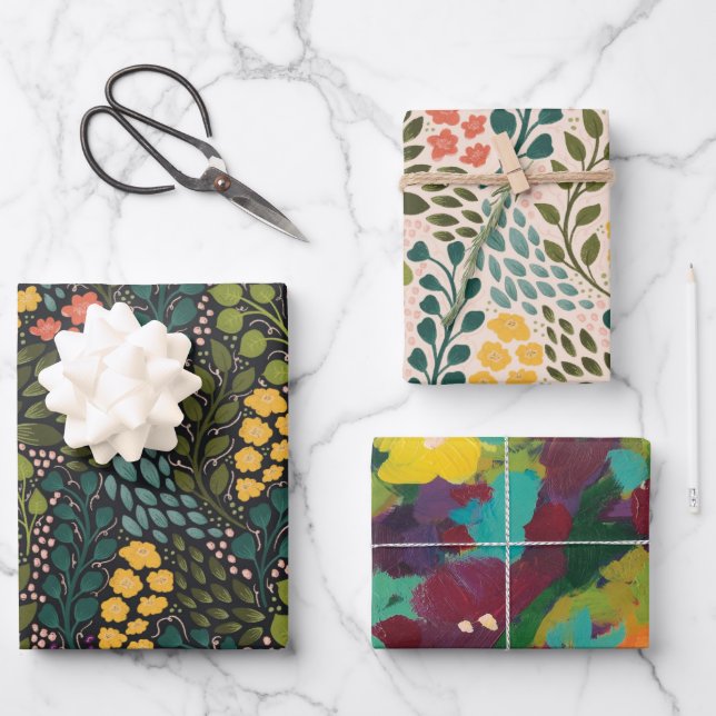 Papier à enveloppement floral (Recto)