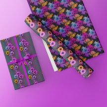 Papier à enveloppement floral - Belles fleurs Abst