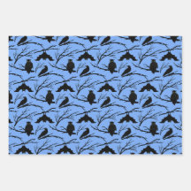 Papier à enveloppement Halloween Chouette éffrayan