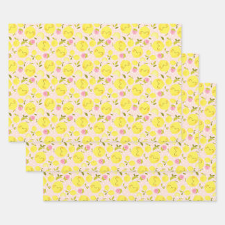 Papier à enveloppement rose citron à la fraise