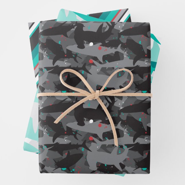 Papier à envelopper à motifs de camouflage de requ (En situation)
