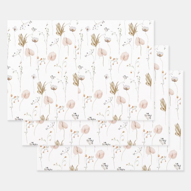 Papier à envelopper Feuille plate de 3 (Lot)