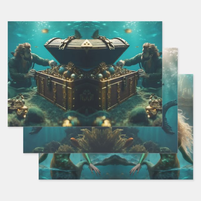 Papier à envelopper Feuille plate de 3 (Lot)