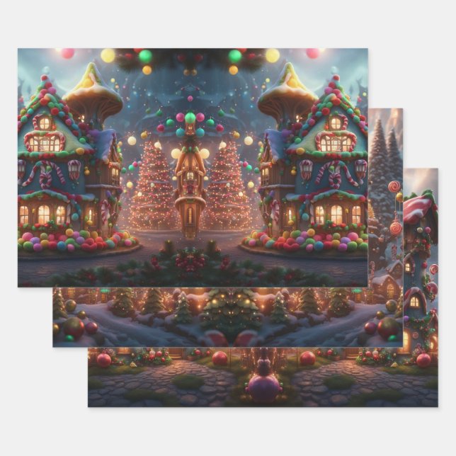 Papier à envelopper Feuille plate de 3 (Lot)