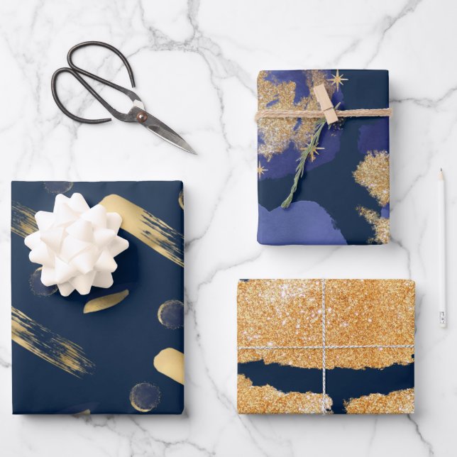 Papier à envelopper Feuille plate Ensemble de 3 Bl (Recto)