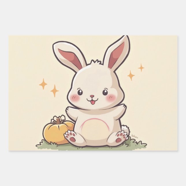 Papier à envelopper Feuille plate Ensemble de 3 Bl (Devant)