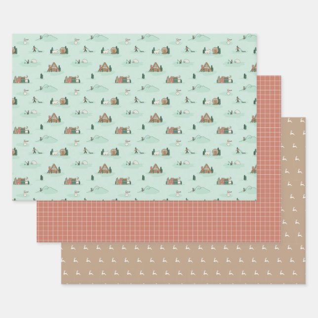 Papier à envelopper inspiré de la Scandinavie (Lot)