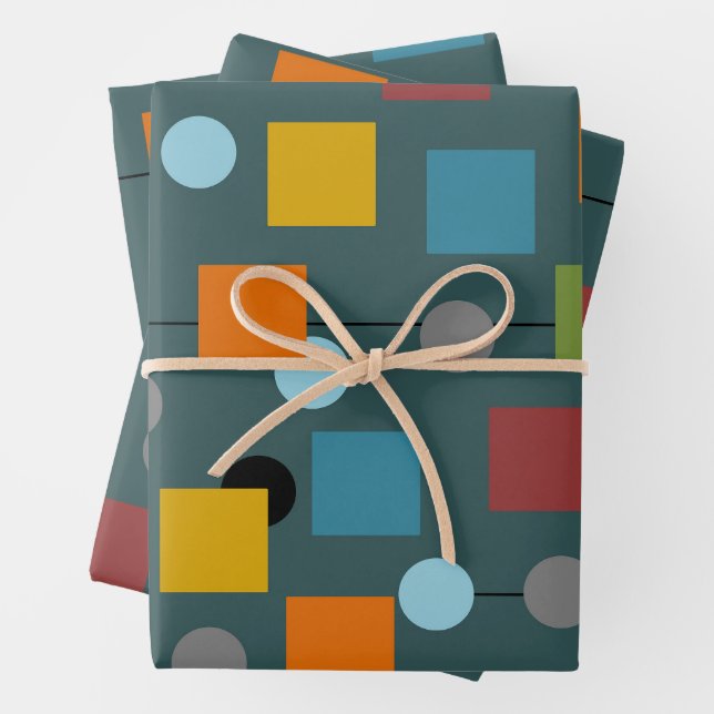 Papier à envelopper - Moderne du milieu du siècle  (En situation)
