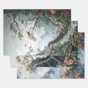 Papier à envelopper pour découpage Chinoiserie ins