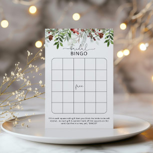 Papier À feuillage persistant élégant jeu de bingo douche