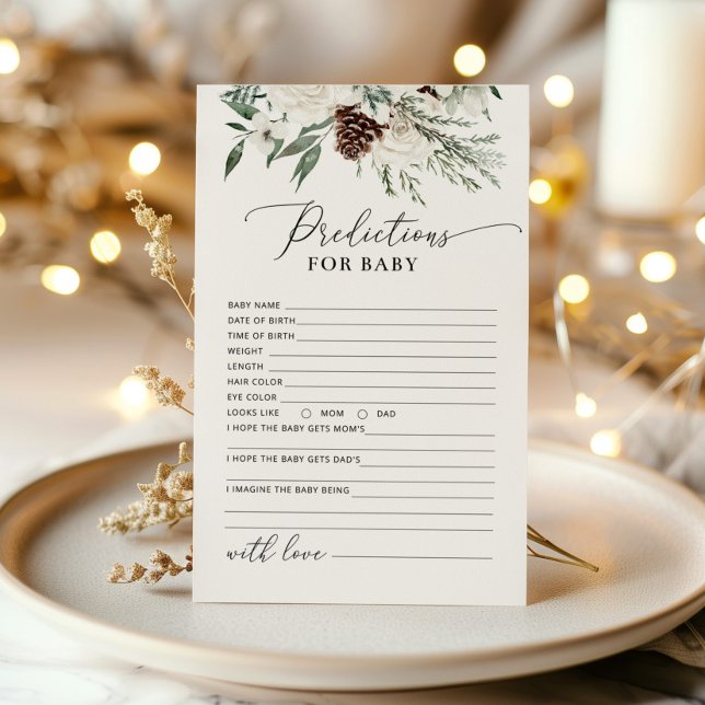 Papier À feuillage persistant hiver élégant Prédictions p (Créateur téléchargé)