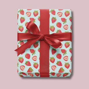 Papier à fraise à la menthe / Enveloppement cadeau