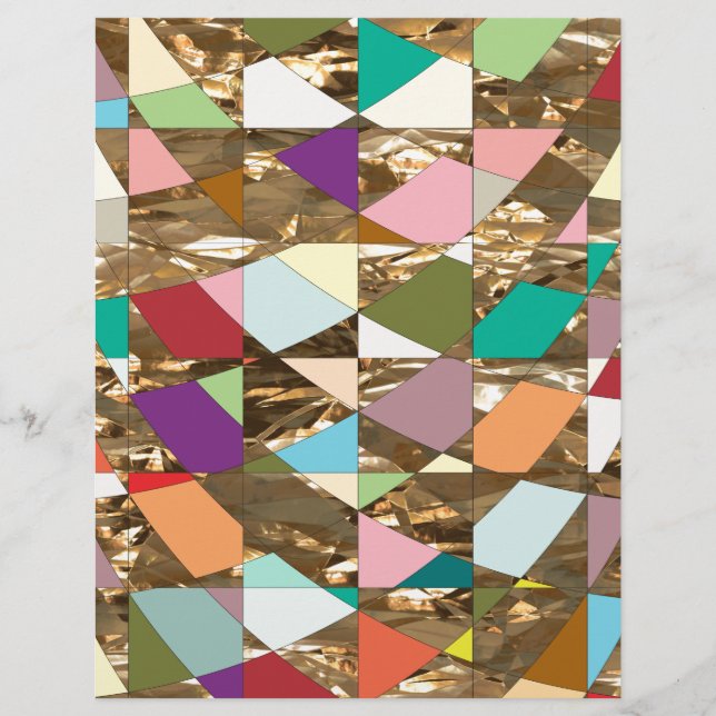 Papier à graisse à huile or couleur Abstraite (Devant)
