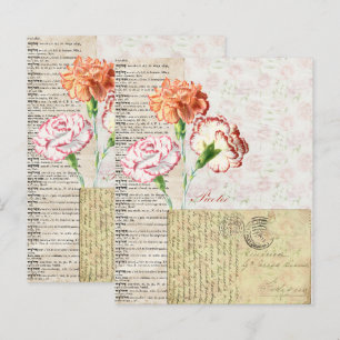 Papier à grappes à carnation assez Vintage