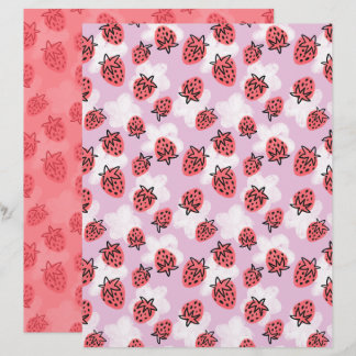 Papier à grappes à fraises