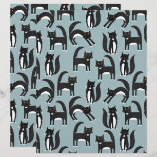 Papier à grappes noir et blanc pour chats