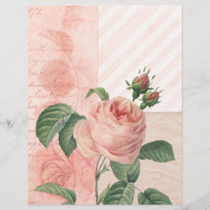 Papier à gratte-ciel rose vintage