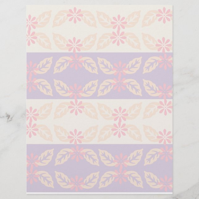 Papier à gratter à motifs floraux (Devant)