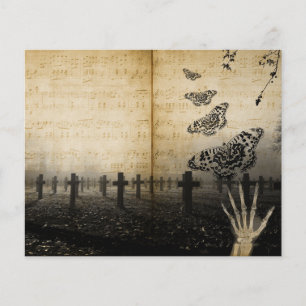 Papier à gratter du cimetière gothique