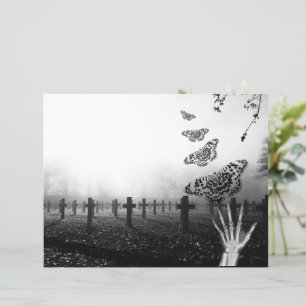 Papier à gratter noir et blanc gothique