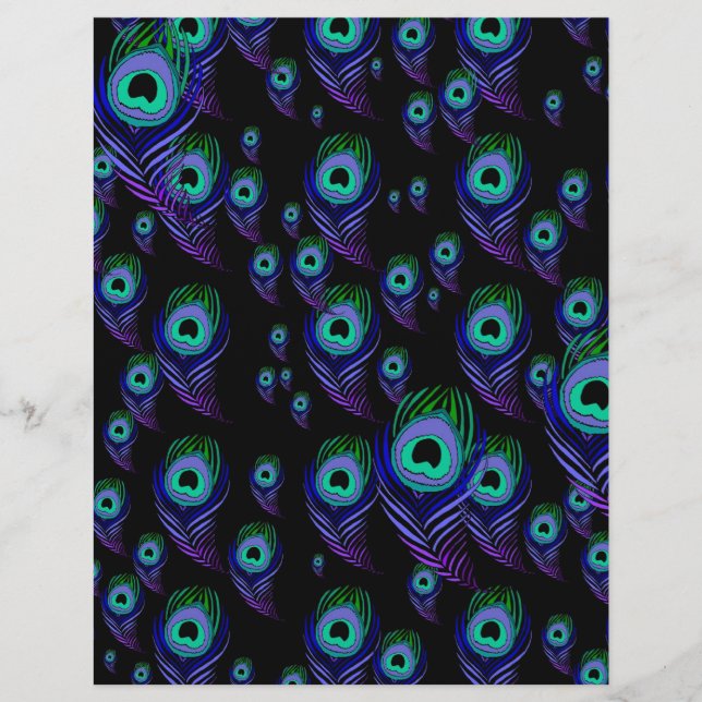 Papier à gratter Peacock Feather 8,5 po x 11 po (Devant)