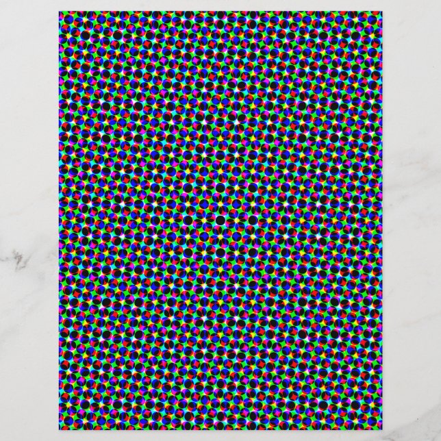 Papier à gratter pois coloré (Devant)