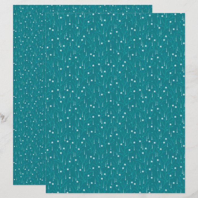 Papier à grattoir sous-marin de Noël côtier (Devant / Derrière)