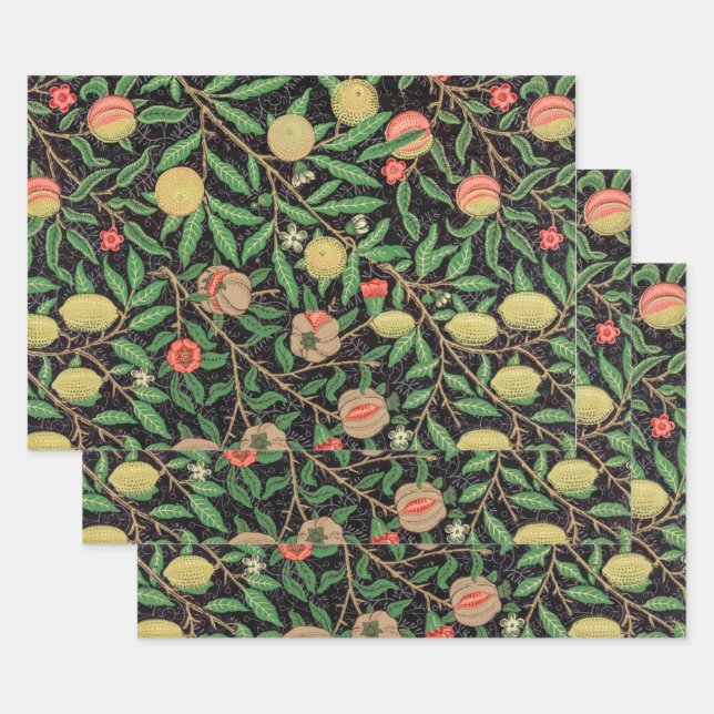 PAPIER À LAVAGE : WILLIAM MORRIS : POMEGRANATE (Lot)