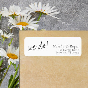 Papier à lettre de retour de mariage calligraphié