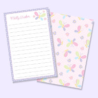 Papier à lettre lin papillon Pastel pour enfants