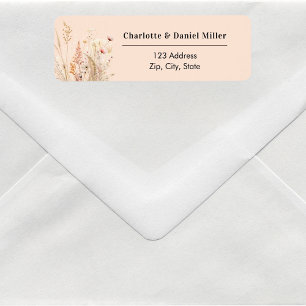 Papier à lettre rose pêche fleur sauvage