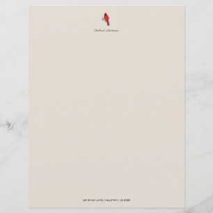 Papier à lettres cardinal personnalisé
