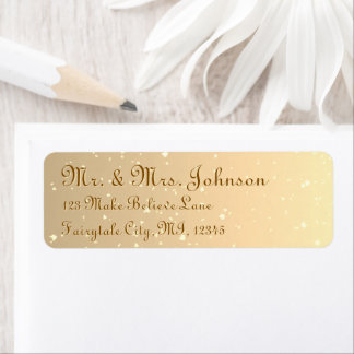 Papier à lettres de mariage royal pailleté or