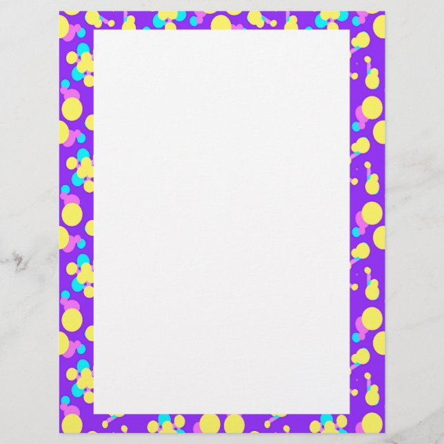 Papier à lettres/en-tête avec bordure amusante (Devant)