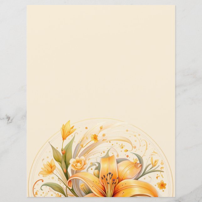 Papier à lettres florales (Devant)