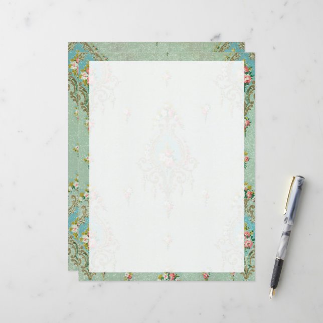 Papier à lettres non alignées (Devant/Arrière en situation)