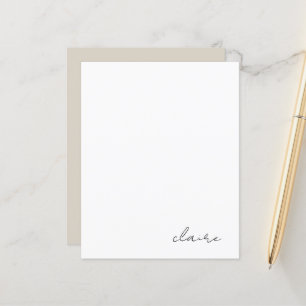 Papier à lettres personnalisé avec nom