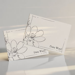 Papier à lettres personnalisé Fleur sauvage rustiq