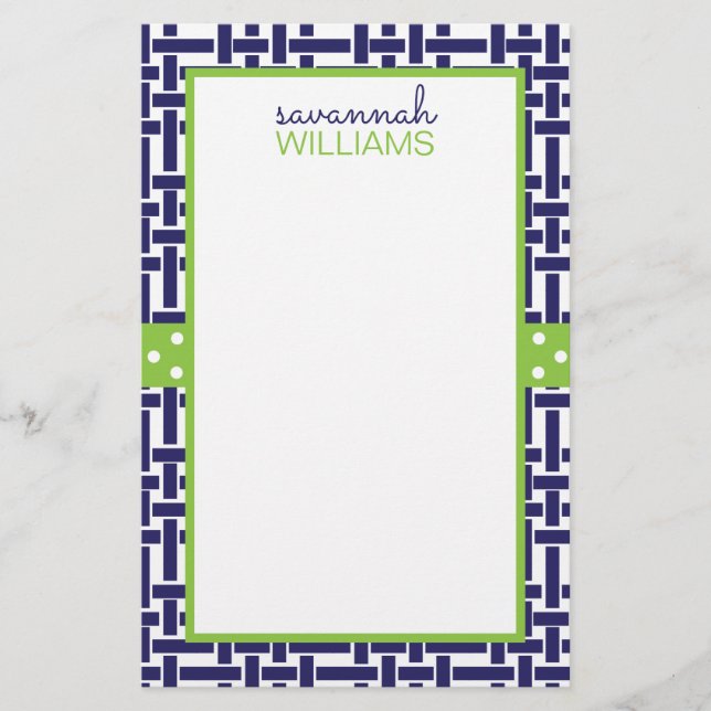 Papier à lettres personnalisées Bambou et Grosgrai (Devant)