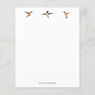 Papier à lettres personnalisées pour colibri